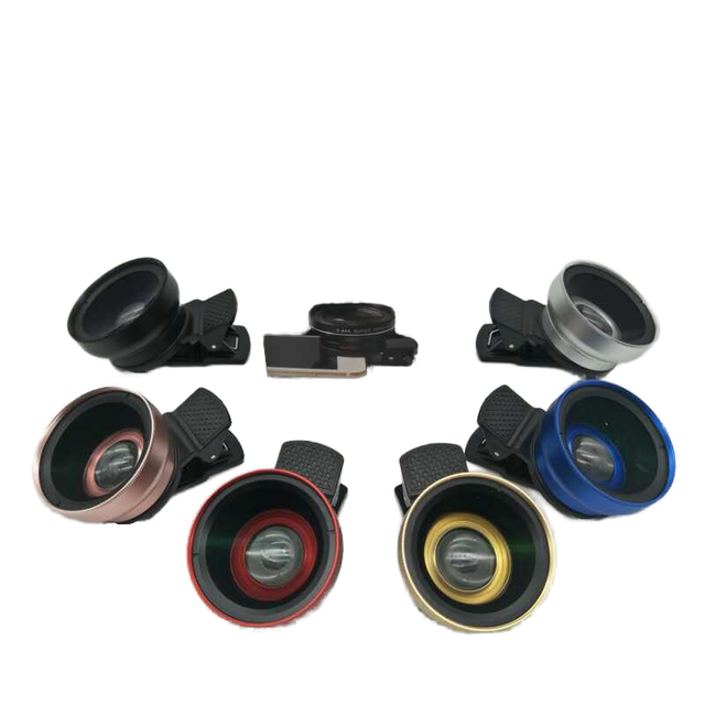 15X Macro and 0.45X/0.6X Wide Angle Anti-Distortion Smartphone Lenses 4K HD Super Mobile Phone Camera Kit with 2-in-1 Lens