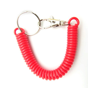 Porte-clés spirale rétractable antivol anti-perte avec <span class=keywords><strong>cordon</strong></span> extensible et mousqueton métallique - Product Image 5