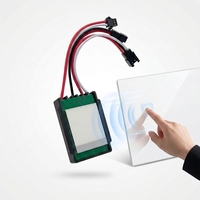 Interrupteur tactile 24V avec gradation à trois niveaux pour éclairage de miroir de salle de bain LED, commande à bouton unique, étanche, certifié CE