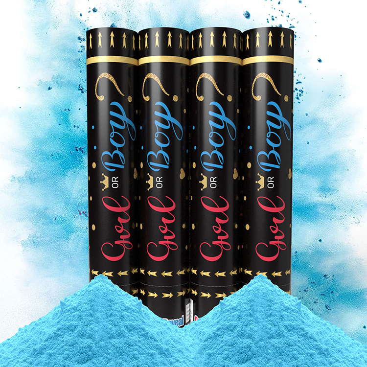 Blue-powder confetti