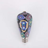 Ampoule LED décorative en verre peinte à la main ST64, lumière d'ambiance colorée pour bar, café, fête, décoration, usine OEM
