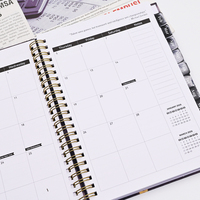 Cuaderno Espiral de Tapa Dura con Hojas Sueltas y Diseño Floral, Personalizable, Tamaño A5/A6, para Estudiantes
