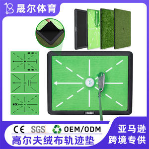 เสื่อซ้อมตีกอล์ฟ P3 ขนาด 120x80 ซม. ทำจากยาง พร้อมเส้นเป้าหมาย สำหรับฝึกซ้อมวงสวิงทั้งในร่มและกลางแจ้ง - Product Image 3