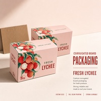 Carton en papier pour fruits lychee, emballage cadeau pour produits frais, vente en gros