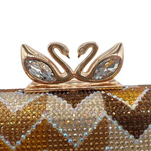 Pochette de soirée pour femme avec strass, sac à main scintillant avec chaîne perlée pour mariage, rendez-vous et événements - Product Image 6