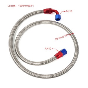 Tuyau d'huile tressé en acier inoxydable AN10 1400 mm pour pièces de modification automobile - Product Image 2