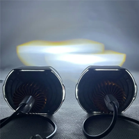 12V universel LED moto phare 4.5 pouces ange/démon/bleu diable yeux voiture lampe Position avant pour Moto phare lentille