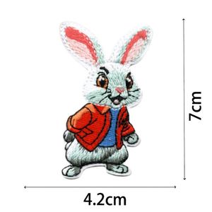 New Embroidery Iron on Cute Lifelike <b>Easter</b> Rabbit Bunny Patch for <b>Bag</b> Clothes Decoration - Product Image 2