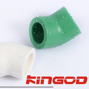 KINGOD Plumbing Materials Plastic Fittings PPR PIPE PVC 45 Degree Equal Elbow