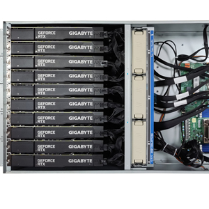 Servidor GPU 4U Personalizable de Alto Rendimiento para IA y Aprendizaje Profundo, con Chipset EPYC 7542 7002/7003, NVMe PCIe 4.0 y Tarjeta de 10 GPU - Product Image 1