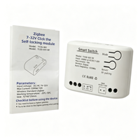 Module de relais intelligent Tuya Zigbee 1CH 433 MHz 10A AC/DC 12V 24V 7-32V compatible Alexa Google Assistant pour interrupteur d'éclairage intelligent