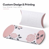 Boîte cadeau en papier pliable en forme d'oreiller pour bijoux de mode, bibelots, boucles d'oreilles, bagues, pendentifs – Vente en gros