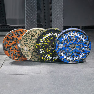 Gym Iwf Barbell Bumperplaat Kruimel Gewicht Schijven Competitie Kleur Camo Vlek Plaat Powerlifting Rubber Bumperplaten Set - Product Image 3