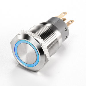 19mm roestvrij staal/aluminium IP65 10A 1NO drukknopschakelaar laagspanning 3V 5V 12V DC - Product Image 6