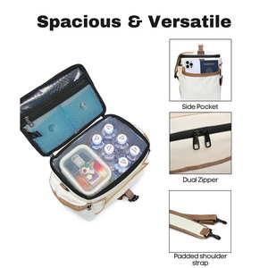 Bolsa Térmica Porta Alimentos Fuliya Personalizada, Nevera Portátil para Picnic, Gran Capacidad, para Viajes, Picnic, Trabajo, Aislada - Product Image 5