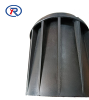Capuchon en plastique noir durable, carré ou rond, pour poteau de clôture, tube en acier