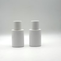 Bouteille ovale personnalisée en HDPE de 30 ml pour crème solaire, fond de teint, crème BB, emballage blanc avec bouchon à vis cylindrique