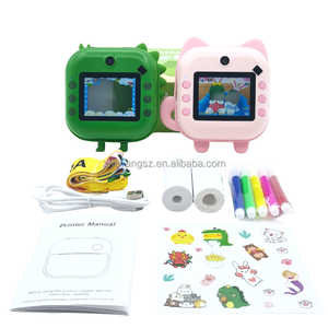 Yeni varış 4800W 1200mAh selfie termal anlık baskı fotoğraf video kayıt dinozor 1080p dijital çocuklar anında baskı kamera - Product Image 4