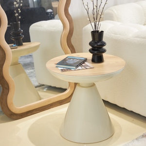 Table basse en fer couleur bois naturel style crème, ensemble de <span class=keywords><strong>tables</strong></span> <span class=keywords><strong>basses</strong></span> minimalistes pour petit appartement et salon - Product Image 5