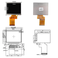 Écran LCD Innolux 3,5 pouces 320x240 LQ035NC111 Instruments portables Affichage LCD TFT 3,5 pouces Module LCD TFT