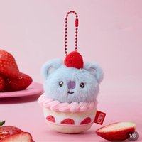 Nouveaux modèles de la série Kpop Strawberry Cake Party 7, porte-clés en peluche Kpop de 10 cm, pendentif de sac, breloque, poupée mignonne en coton doux