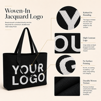 Sac fourre-tout en jacquard tricoté, deux poignées, grande capacité, sac à bandoulière pour femmes, logo personnalisé, vente en gros, OEM, ODM