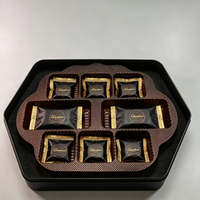 Plateau d'insertion thermoformé en plastique de qualité alimentaire, écologique et personnalisé, pour emballage de boîte cadeau de biscuits et chocolats, moulé à 10 cavités