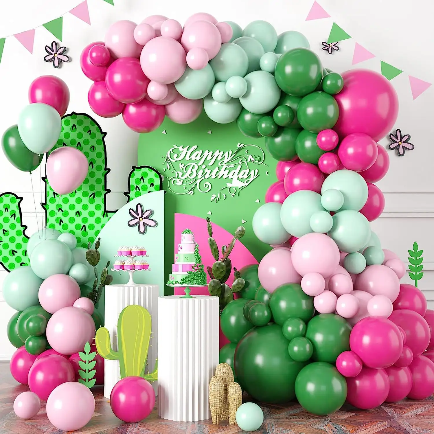 Avocado Green Balloons Garland Arch Kit Latex Party Balloons Wedding Birthday Party Decoration Carnival Cactus Party Balloons