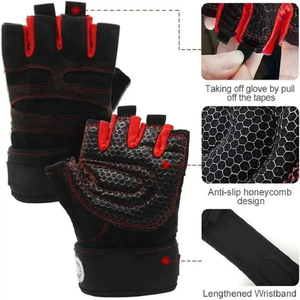 Guantes de Gimnasio para Hombre y Mujer, Guantes Deportivos para Levantamiento de Pesas, Entrenamiento de Fisicoculturismo, Ejercicio, Ciclismo, Resistentes a Impactos - Product Image 2