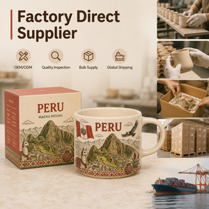 Tazas de Cerámica con Diseño de Alpacas, Bandera Peruana y Cóndor Andino, Taza de Café de Porcelana, Diseño Personalizado, Suministro al por Mayor OEM/ODM - Product Image 6