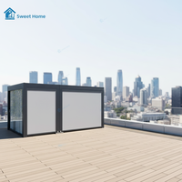 Pergola extérieure en aluminium de qualité supérieure Sweet Home, installation facile, toit à lamelles bioclimatiques, protection solaire pour jardin, patio, cour