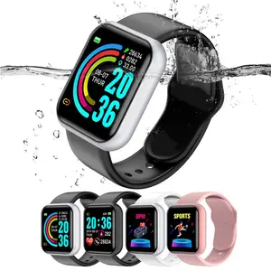 D20 relógios inteligentes masculinos, relógios fitness, monitorador esportivo, à prova d' àgua, pulseira smart, monitor cardíaco, monitor de pressão sanguínea, y68