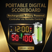 Tableau de score numérique LED YIZHI, alimenté par batterie, portable, électronique, pour basketball, tennis, football et autres sports en salle