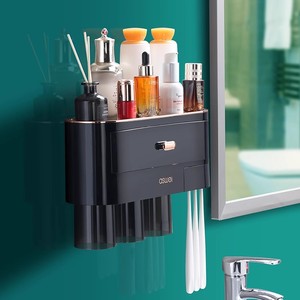 Distributeur automatique multifonctionnel <span class=keywords><strong>de</strong></span> tube <span class=keywords><strong>de</strong></span> dentifrice nouveau Design mural en plastique organisateur <span class=keywords><strong>de</strong></span> salle <span class=keywords><strong>de</strong></span> bain bain <span class=keywords><strong>toilette</strong></span> approvisionnement - Product Image 6