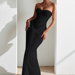 Elegante Vestido <span class=keywords><strong>de</strong></span> <span class=keywords><strong>Noche</strong></span> sin Tirantes con Lentejuelas para Mujer, Lujoso Vestido <span class=keywords><strong>de</strong></span> Gala Estilo Sirena, Sexy Vestido Largo sin Espalda para Fiesta <span class=keywords><strong>de</strong></span> Graduación - Product Image 6