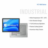 Panel PC Industrial YCT de 17 Pulgadas, IP65, Sin Ventilador, Pantalla Táctil Todo en Uno, Intel J1900/i5, 4COM, Doble LAN, Windows Linux para HMI