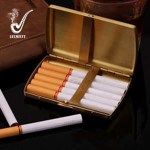 Portasigarette in Metallo Ultra-Sottile Personalizzato Creativo Portatile Resistente all'Umidità e alla Pressione Regalo per Uomo - Product Image 1