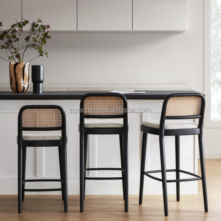 Bar furniture rattan high barstools kitchen modern tabouret stools bar chairs counter bar stools for kitchen