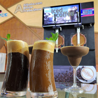 Machine à granité Zamboozy pour cocktails, margaritas, smoothies, cappuccinos, slush, smoothies avec boîte à lumière LED, 2 réservoirs