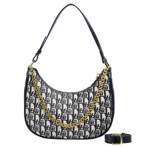 Bolso Bandolera de PU con Estampado Vintage 2025 para Mujer, Cierre de Cremallera en Forma de Media Luna, Cadena de Transporte a la Moda .8037 - Product Image 6