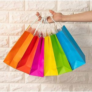 Bolsas de Regalo Coloridas y Brillantes de Calidad Confiable, Personalizables, para Bolsas de Regalos, Cumpleaños Infantiles, Baby Shower, Fiesta Neón - Product Image 1