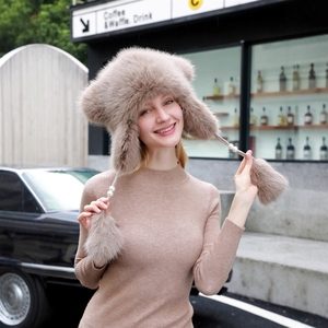 <span class=keywords><strong>Bonnet</strong></span> d'hiver chaud avec oreilles d'ours et perles, <span class=keywords><strong>bonnet</strong></span> chauffant pour les oreilles - Product Image 3