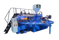Machine de Moulage par Injection Rotative Monocouche KT-618 pour la Fabrication de Chaussures, Sandales, Tongs et Claquettes en Plastique, PVC et Caoutchouc