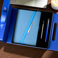 Libreta de Regalo Empresarial con Logotipo Personalizado OEM, Directo de Fábrica, Libreta A5 Triple Plegable de PU con Cierre Magnético