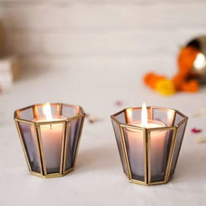 Portavelas de vidrio cónico con diseño moderno, portavelas de vidrio al por mayor para decoración. - Product Image 3