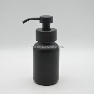 Vente en gros de flacons distributeurs de <span class=keywords><strong>savon</strong></span> moussant en verre ambré de 250 ml, avec pompe en métal - Product Image 2