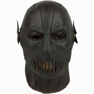 Máscara de látex con cabeza de superhéroe, Zoom negro, accesorio de disfraz de supervillano, máscara de cabeza completa - Product Image 1