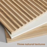 Table de chevet Groove, deux tables d'appoint modernes en bois naturel respectueux de l'environnement pour chambre à coucher, salon, bureau