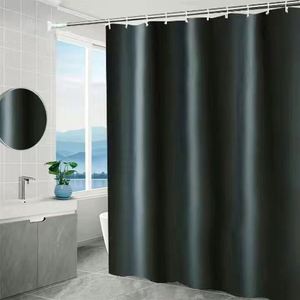 Rideau de douche imperméable en PEVA épais avec crochets, plusieurs tailles disponibles pour la maison, l'hôtel, la chambre d'hôtes, la salle de bain, décoration de rideau de douche - Product Image 2