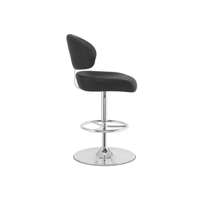 Taburete de Bar Ajustable y Resistente para Usuarios de Cocina en Europa y América, Asiento Acolchado, Respaldo Ergonómico, Base Cromada, Cómodo - Product Image 6